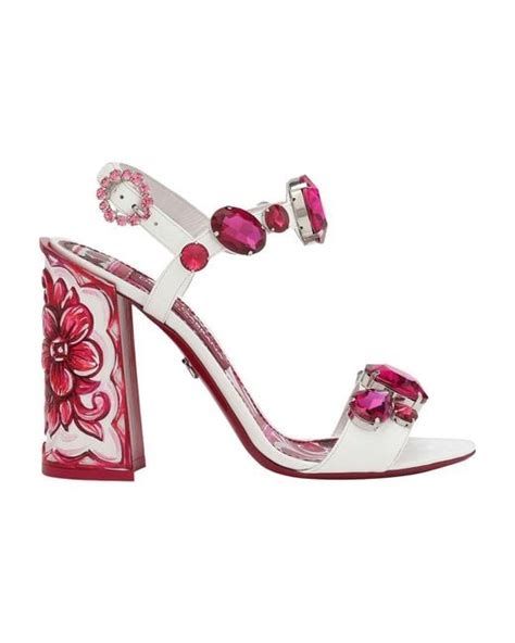 keira dolce gabbana|Patent leather sandals in Pink for Women .